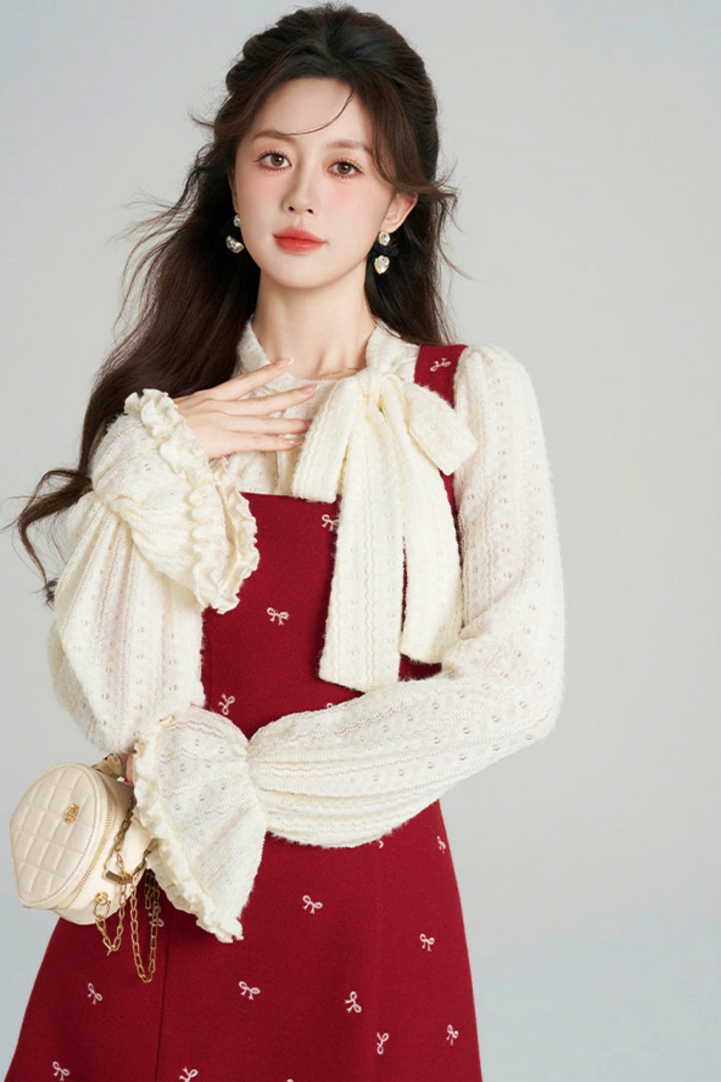 Sweet Red Vest Dress + Tops