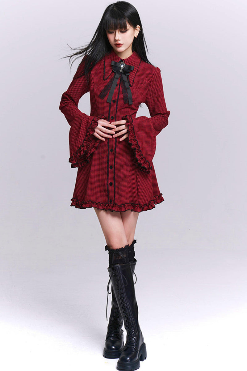 Ghost Girl Plaid Dress