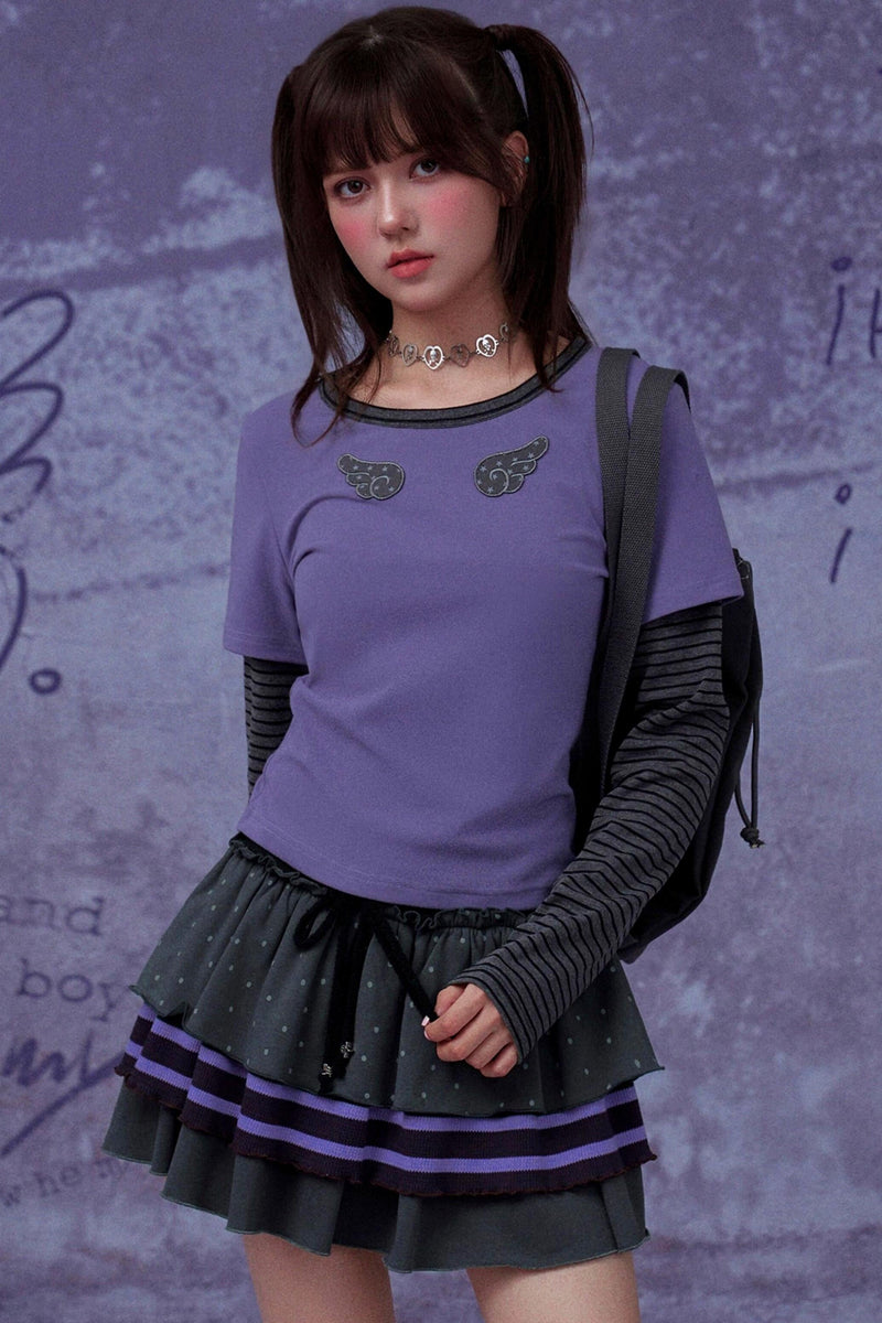 Sweet Black and Purple Tops