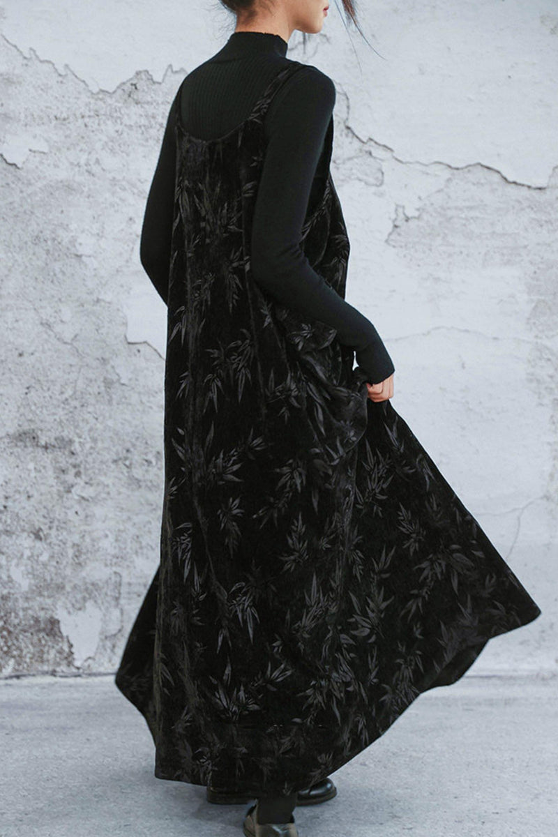 Chenille Dark Pattern Dress