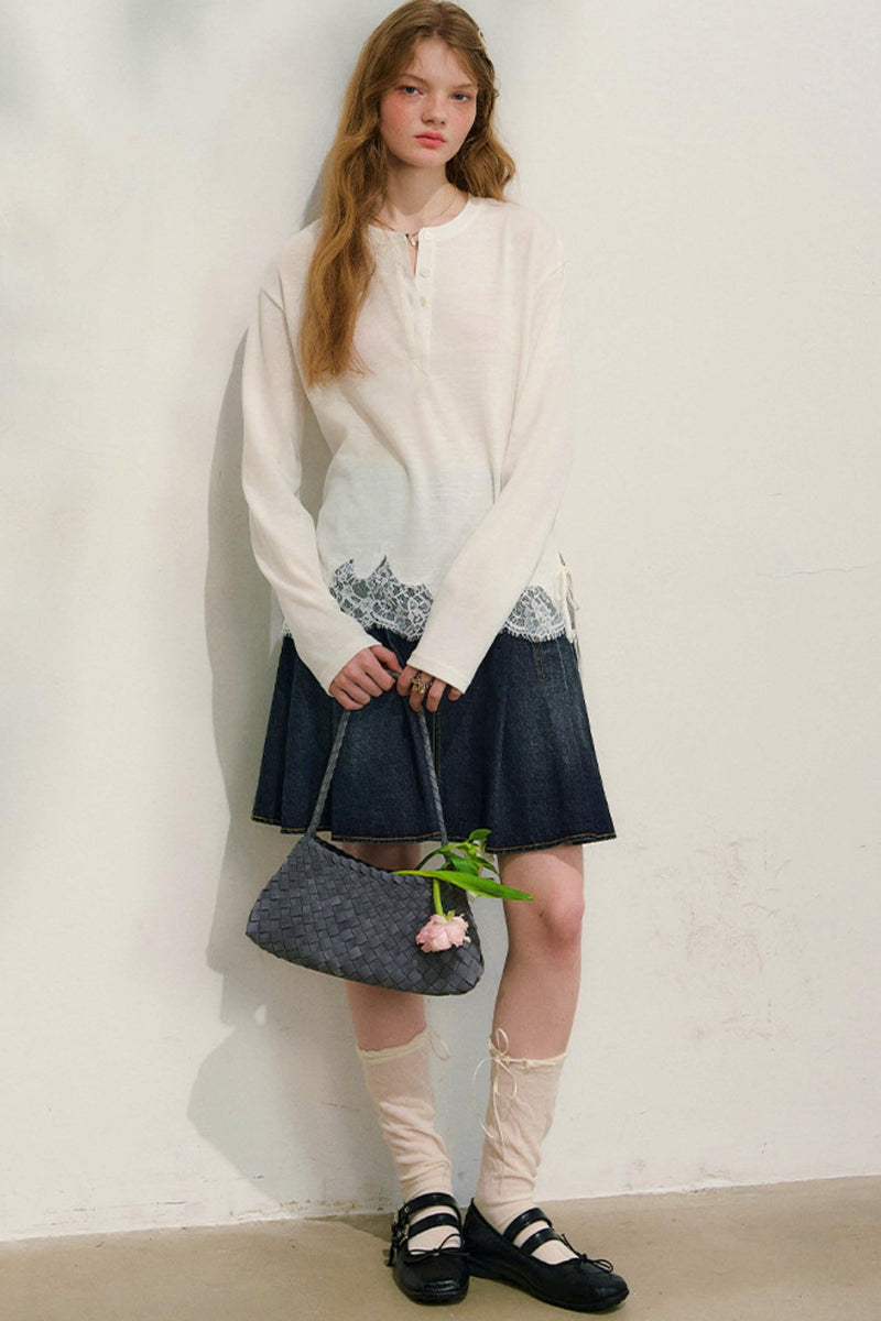 Swinging Silhouette Lace Blouse