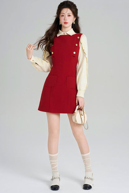 French Retro A-line Dress + Top