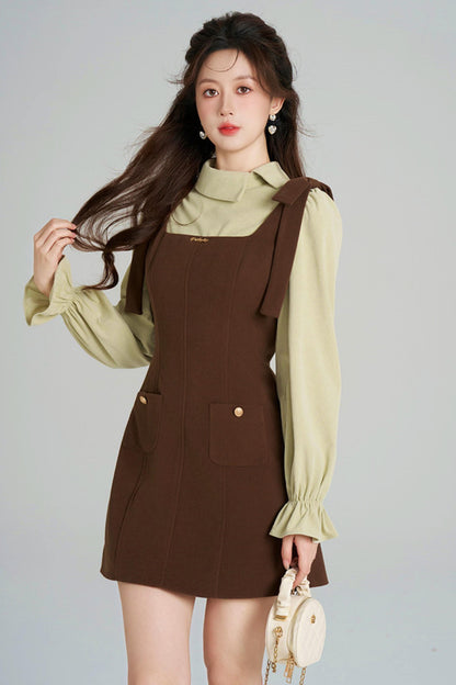 Waist-cinching Suit Dress
