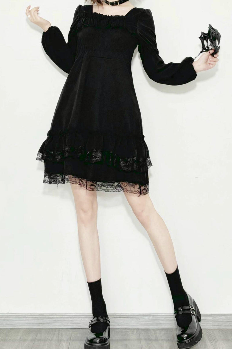 Black Lace Gothic Dress