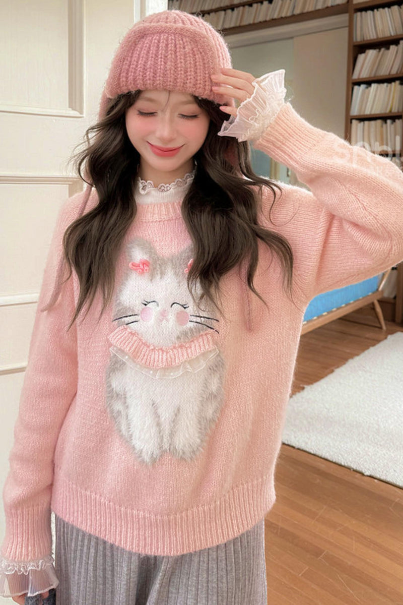 Sweet Bunny Knit Sweater