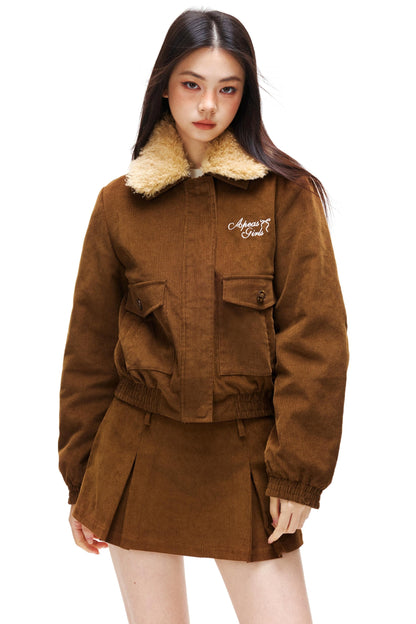 Retro Corduroy Jacket + Skirt