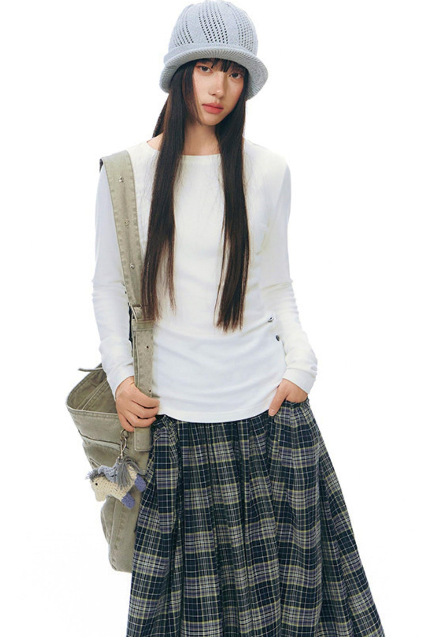 Y2k Button Layered Top