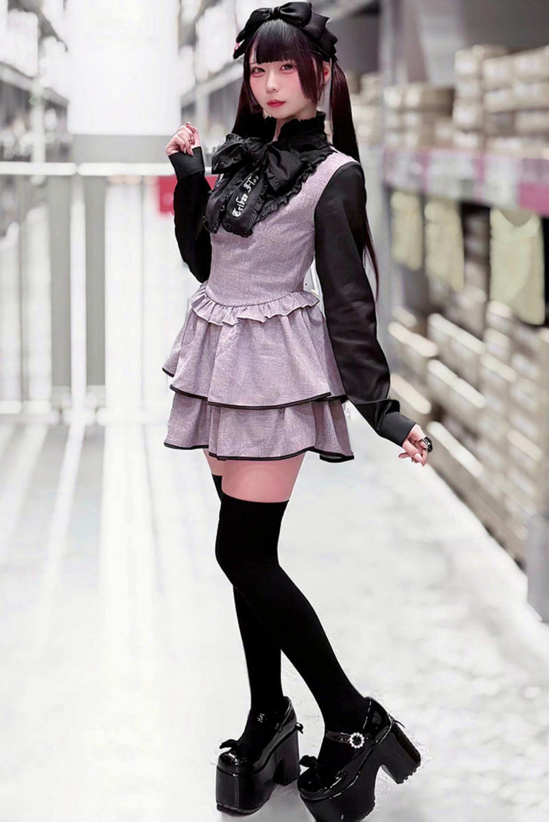 Dark Kawaii Logo Ribbon Dress