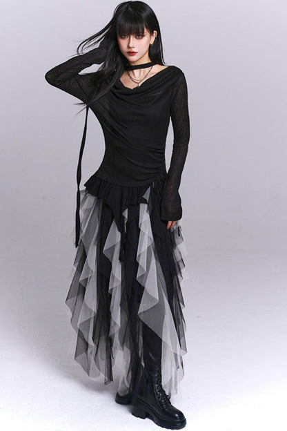 Ghost Girl Open Neck Top + Innerwear