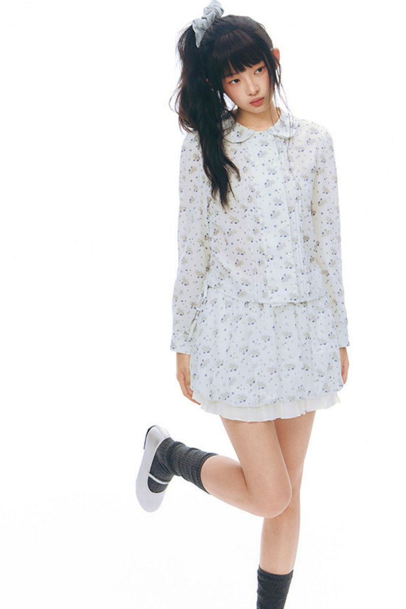 Pony Print Top + Skirt