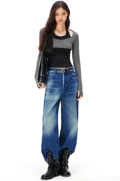 Rhinestone Layered Knit Top