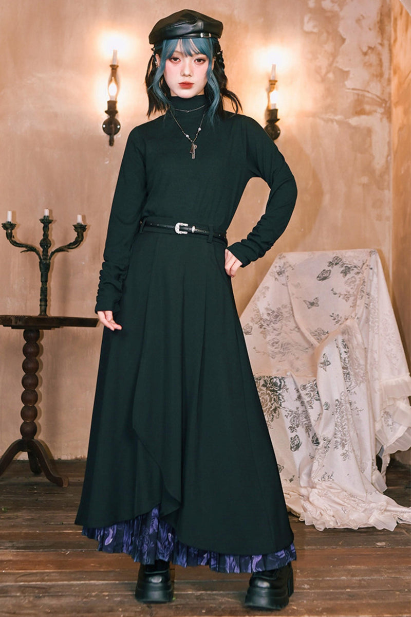 Double Structure Turtleneck Top