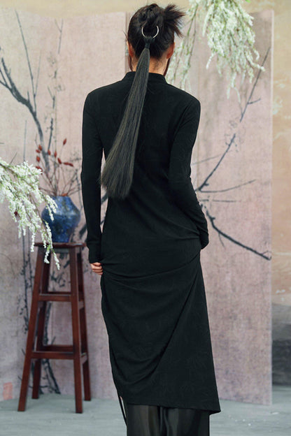 Drawstring Chinese-style Dress