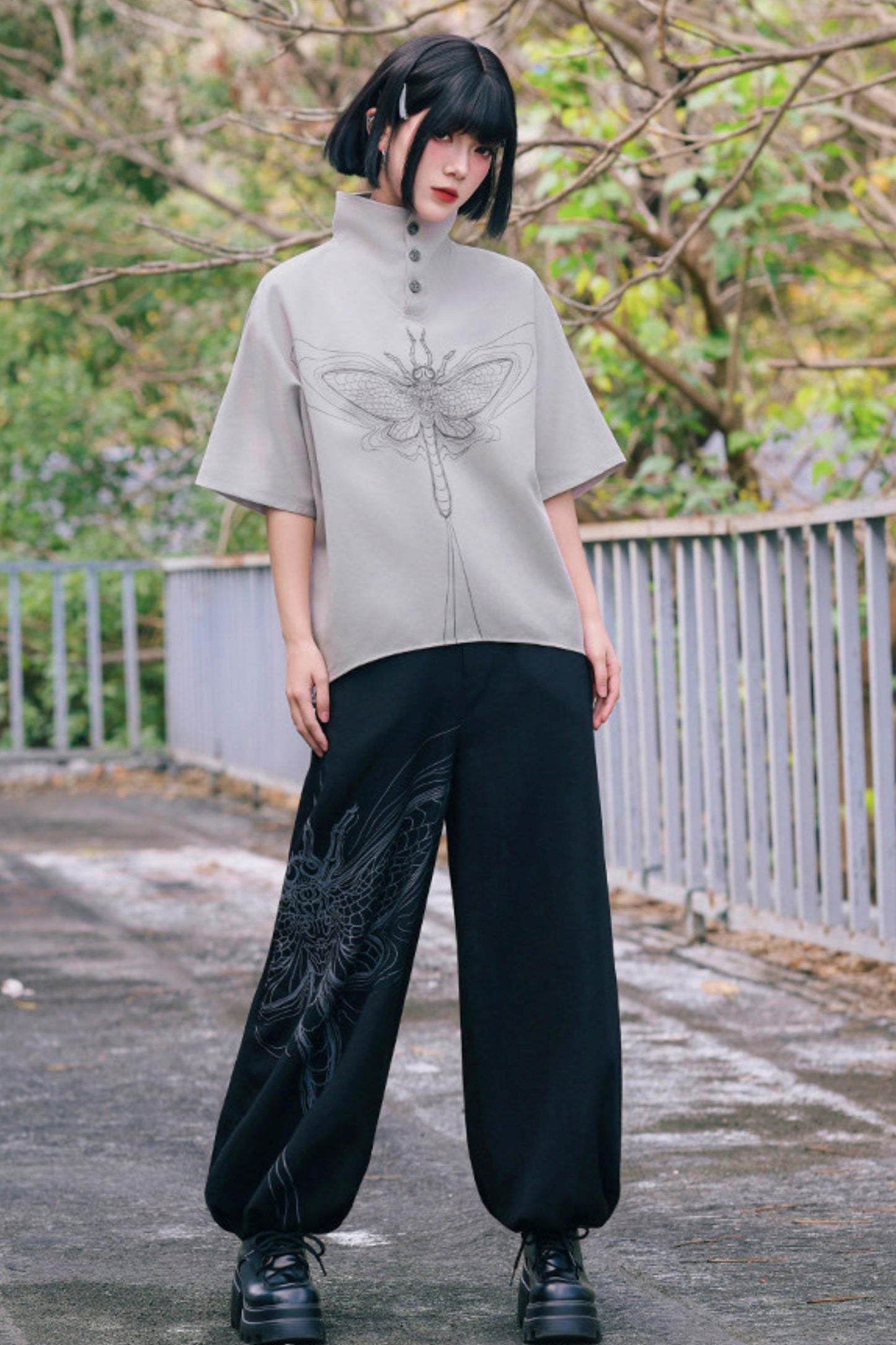 Eternity Printed Mid-sleeve Top