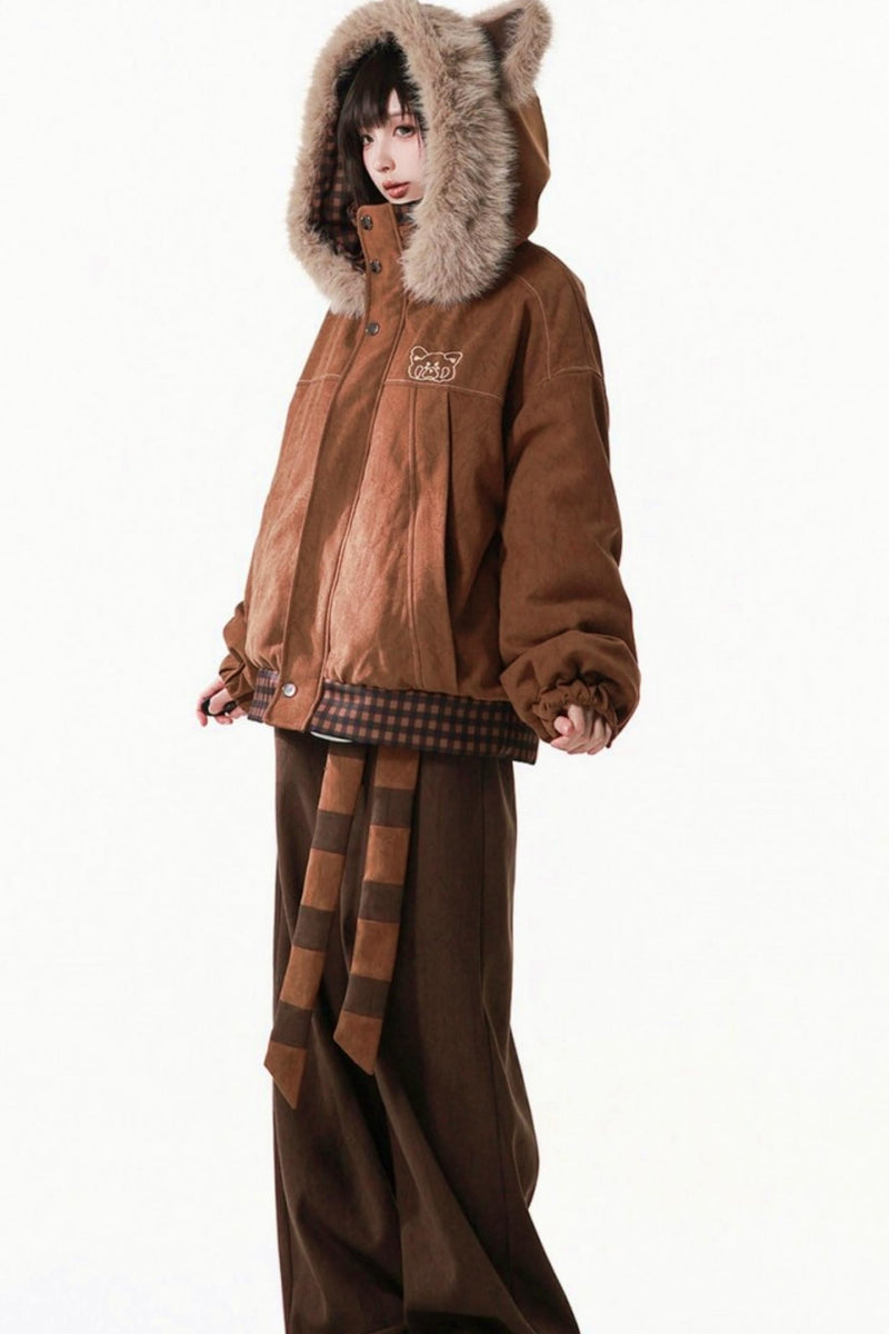 Brown Bear Fur Jacket + Pants