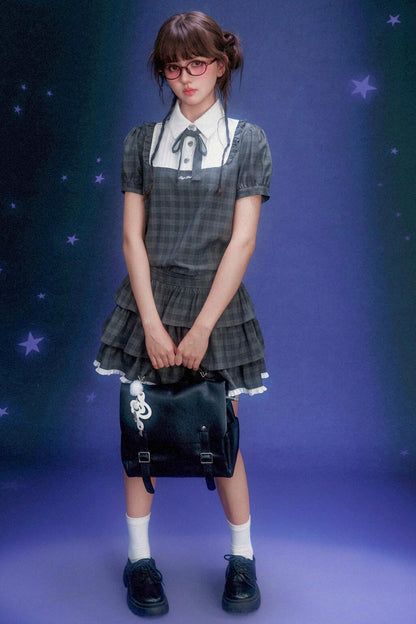 Plaid Tiered Dress