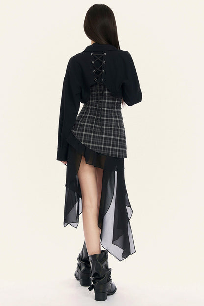 Bar Style Lace Up Blouse