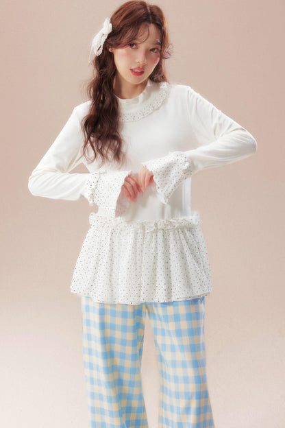 Lace Dreamland Velvet Blouse