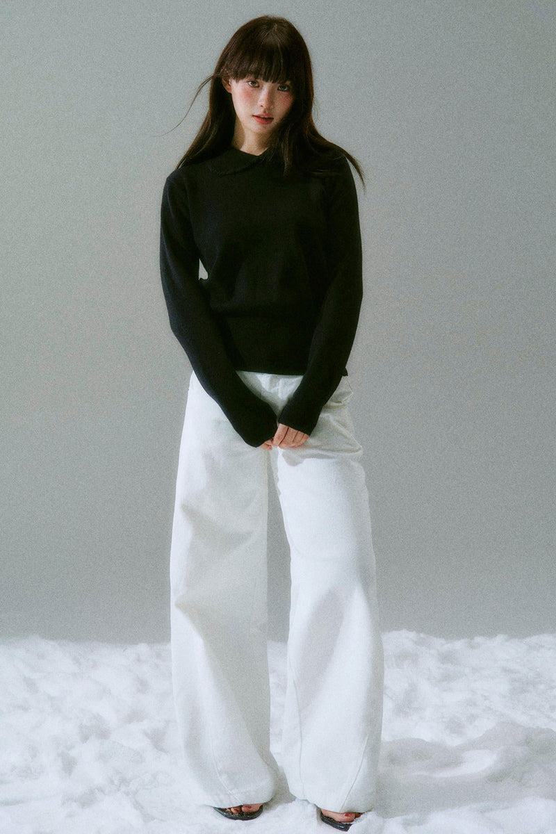 Crochet Crew Neck Top