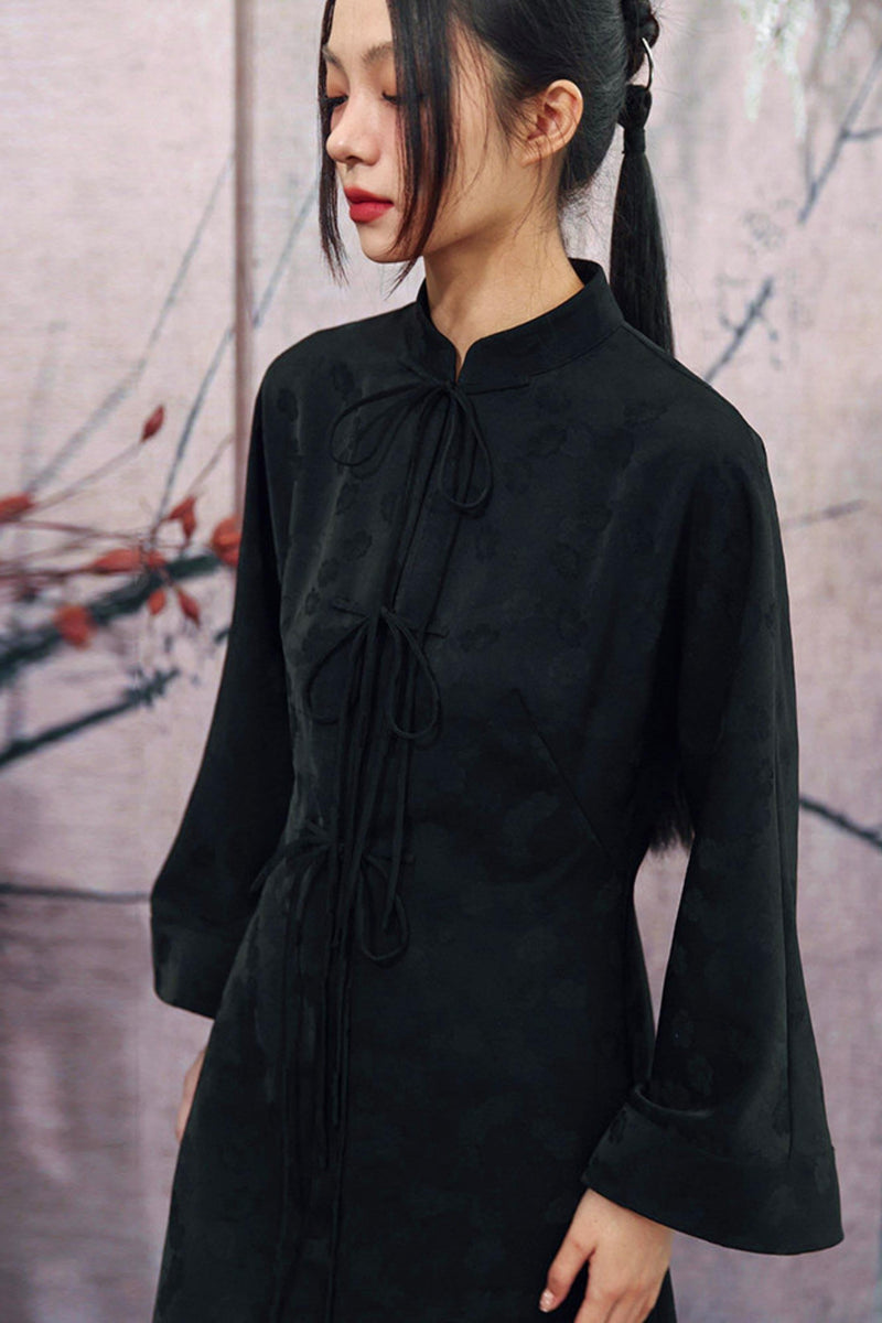 Jacquard Chinese-style Long Dress