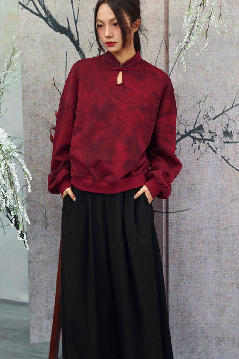 Gradient Stand Collar Shirt