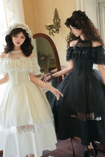 Mist Flower Halter Neck Twin Dress