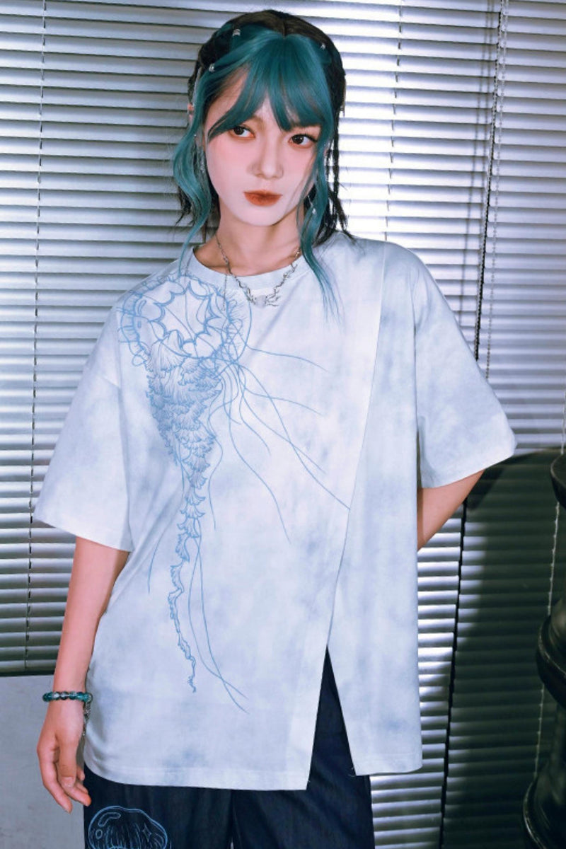 Blue Realm Tie-dye Top