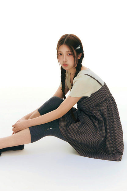 Fake Two-piece Cotton Top
