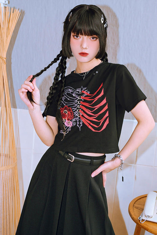 Dark Printed Top