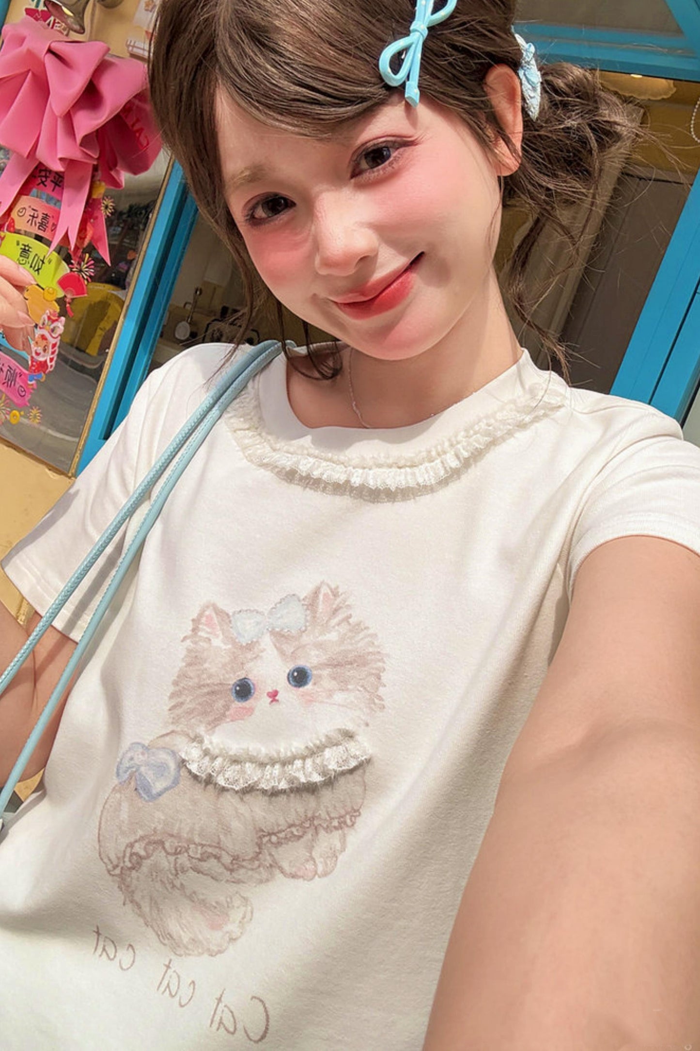 Cat Print Summer Top