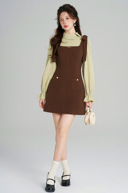 Waist-cinching Suit Dress