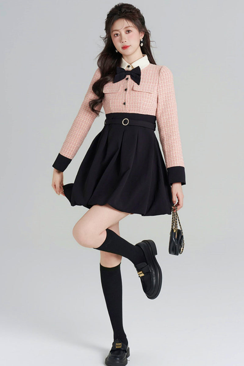 Woolen Two-piece Dress