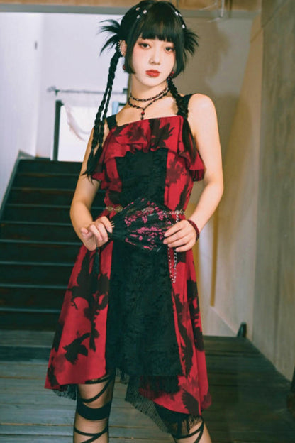 Dark Crow Chiffon Dress