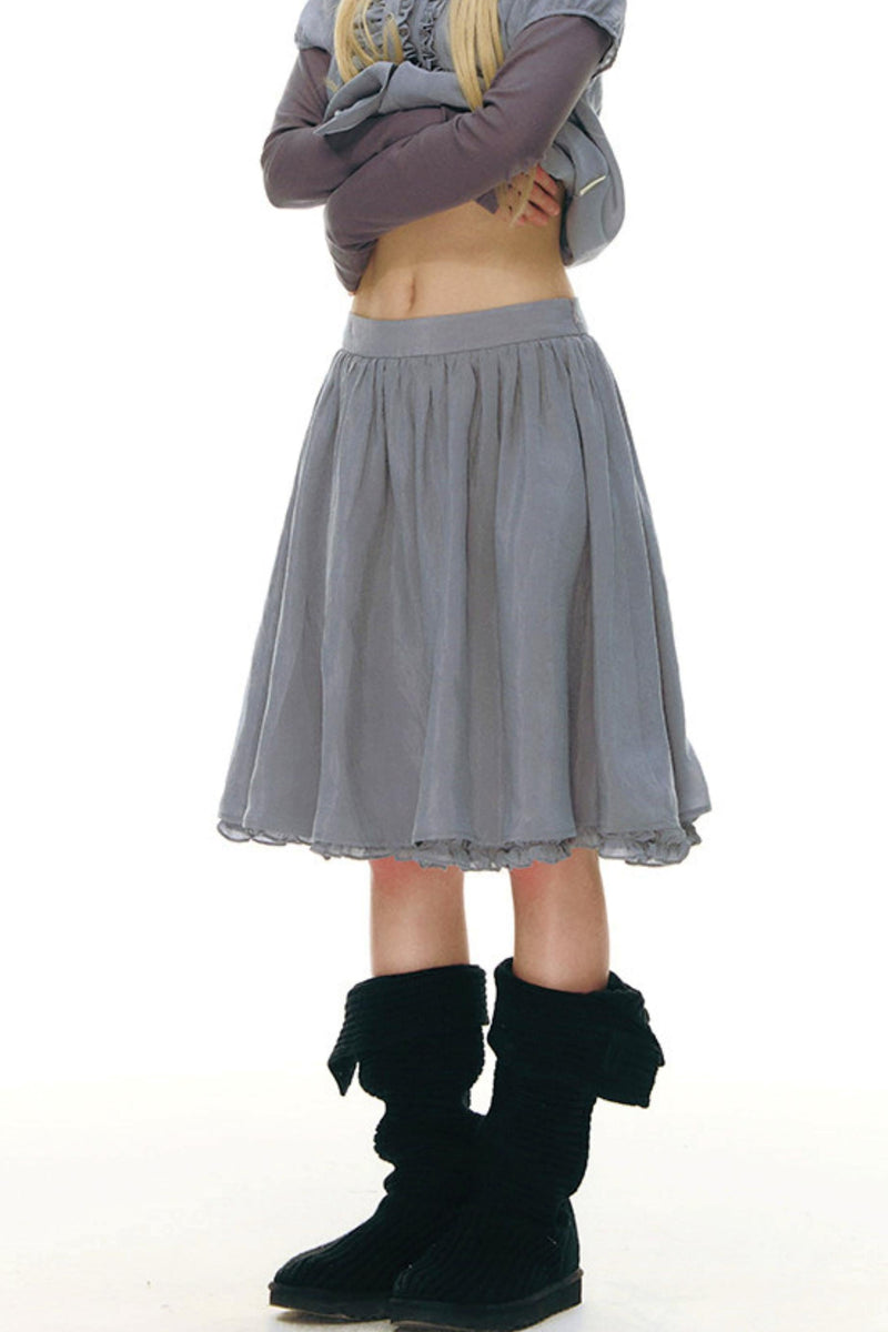 Lace Placket Top + Skirt