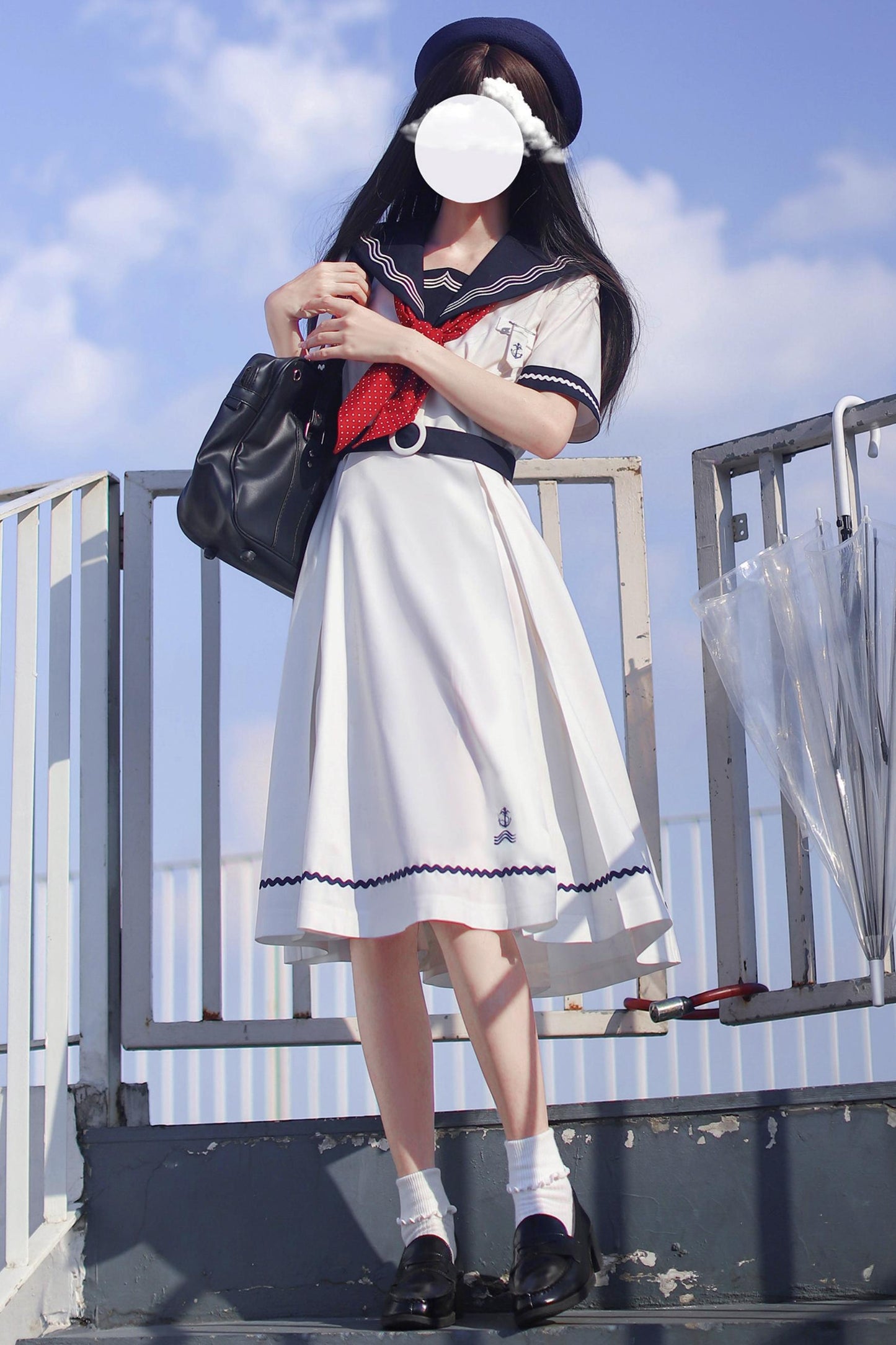 Summer Sea Sailor Dress + Ribbon Accessory