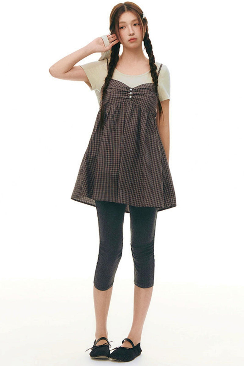 Fake Two-piece Cotton Top