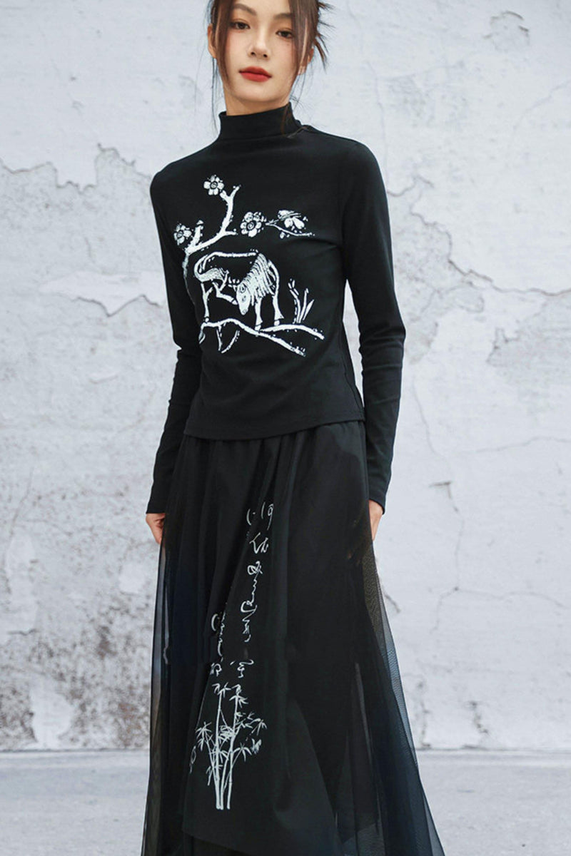 Artistic Knit Slim Fit Top