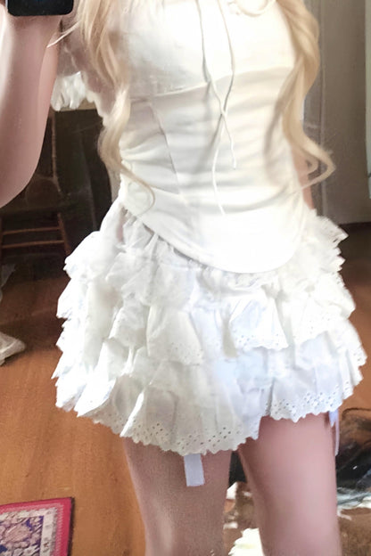 Lace Patchwork Top + Tiered Skirt