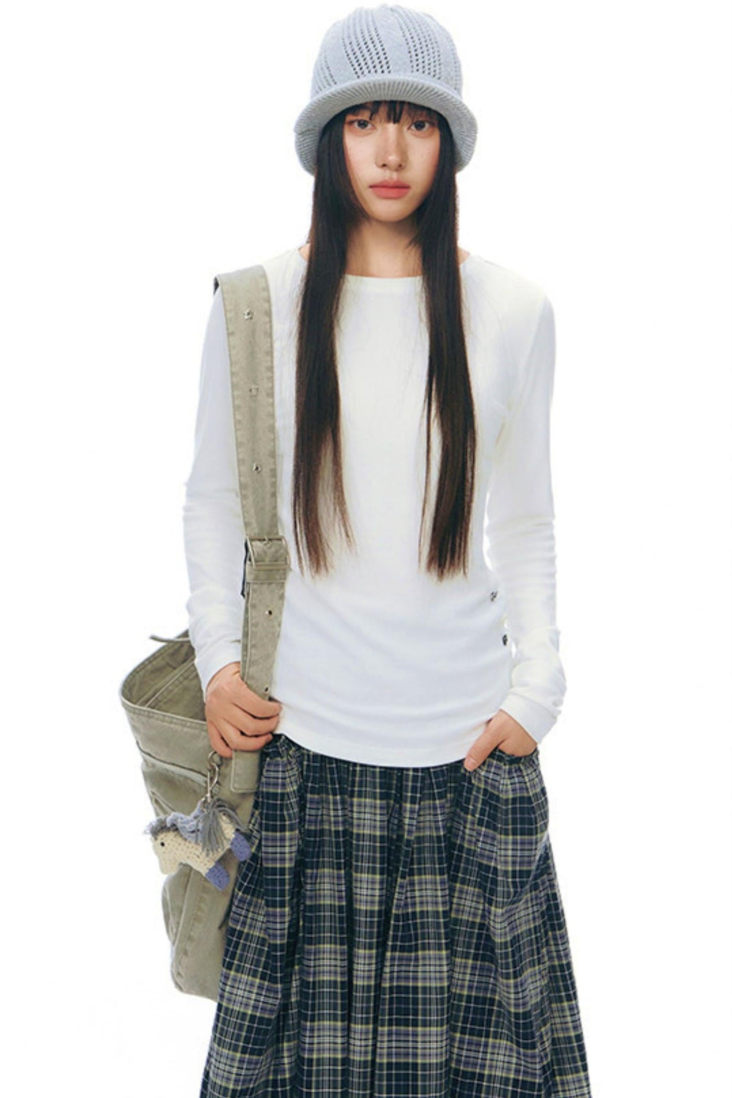 Y2k Button Layered Top