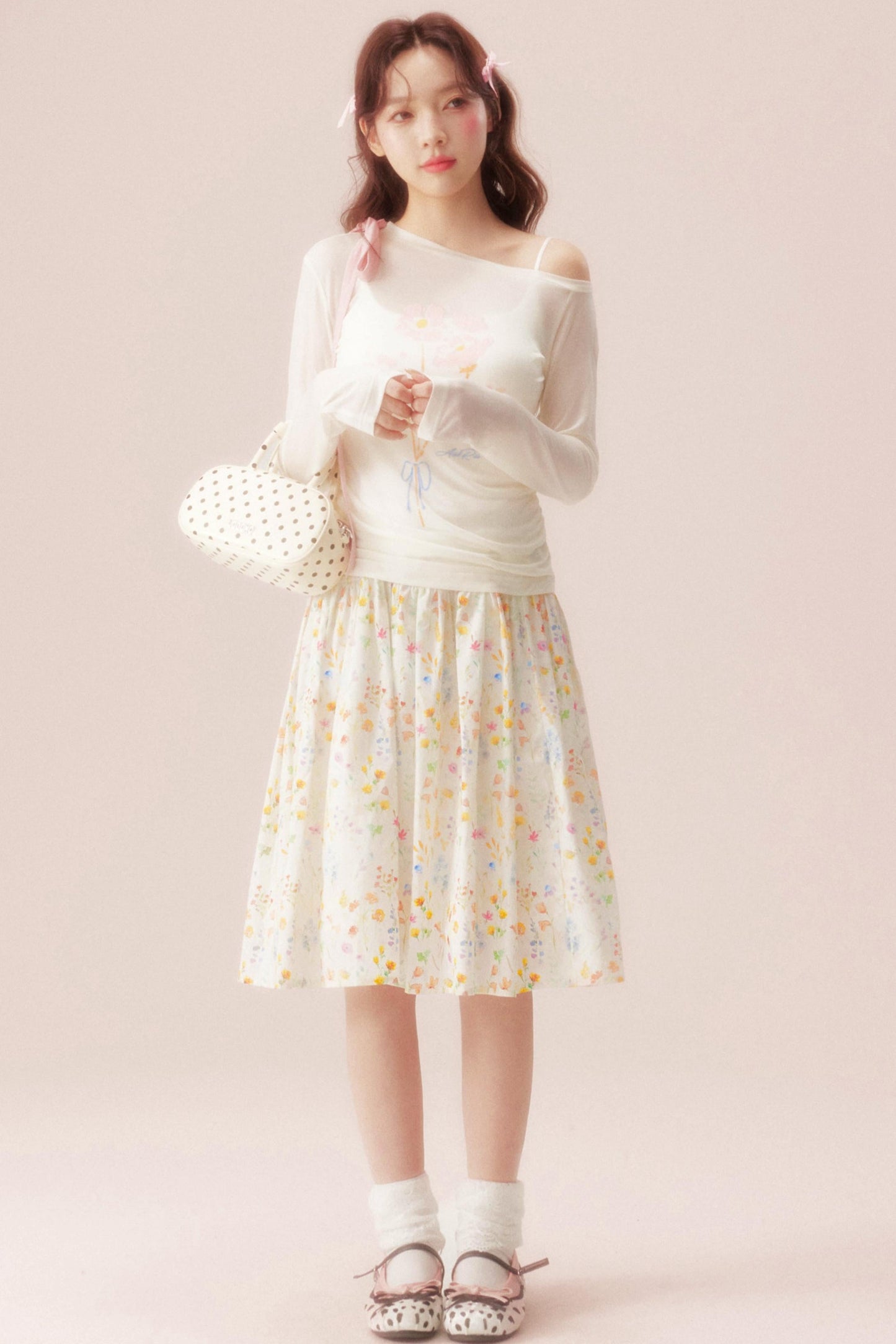 Gardenia Whispering Off-shoulder Blouse