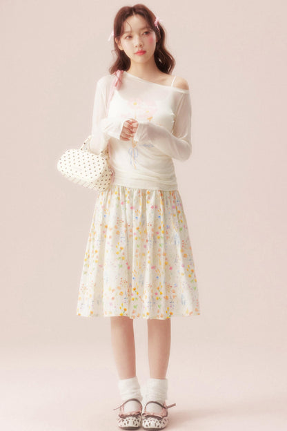 Gardenia Whispering Off-shoulder Blouse