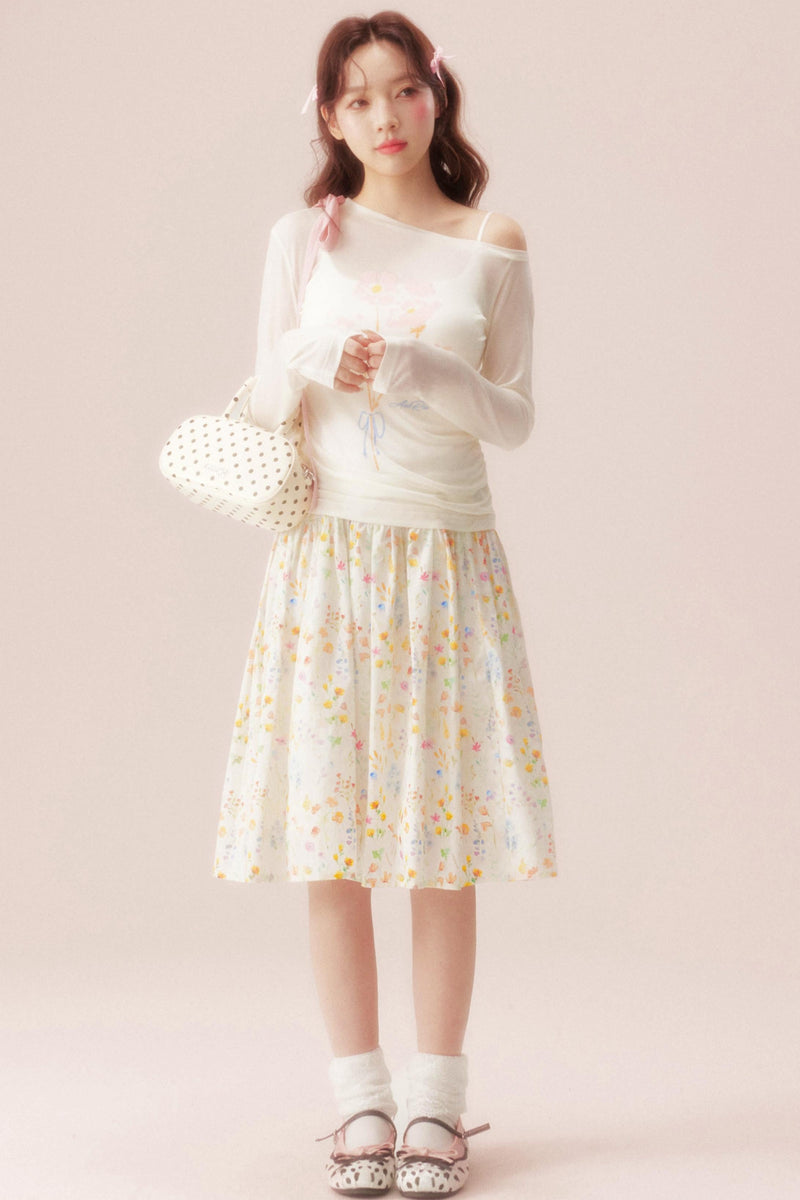 Gardenia Whispering Off-shoulder Blouse