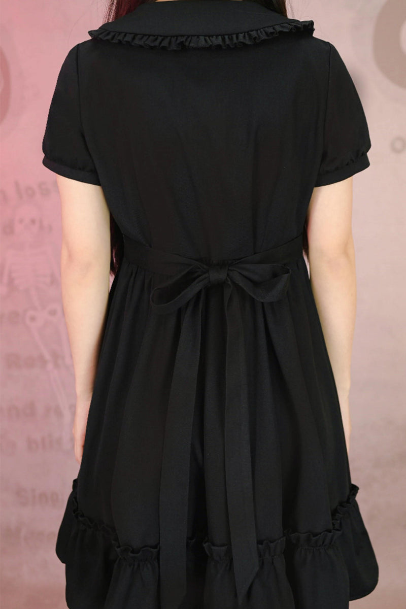 Black Lace Shirt Dress
