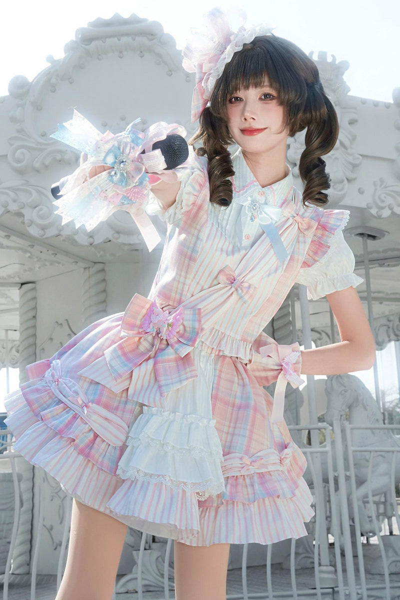 Sweet Idol Lolita Skirt + Top + Belt + Leg Covers