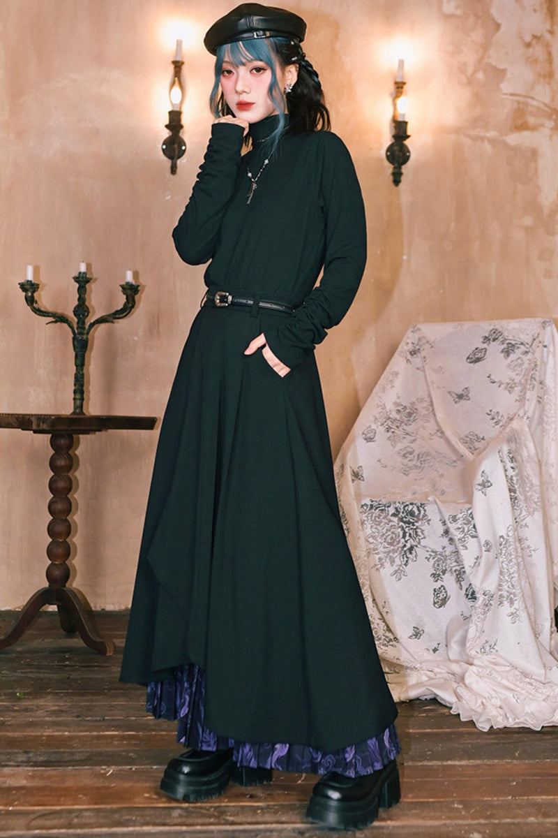 Double Structure Turtleneck Top