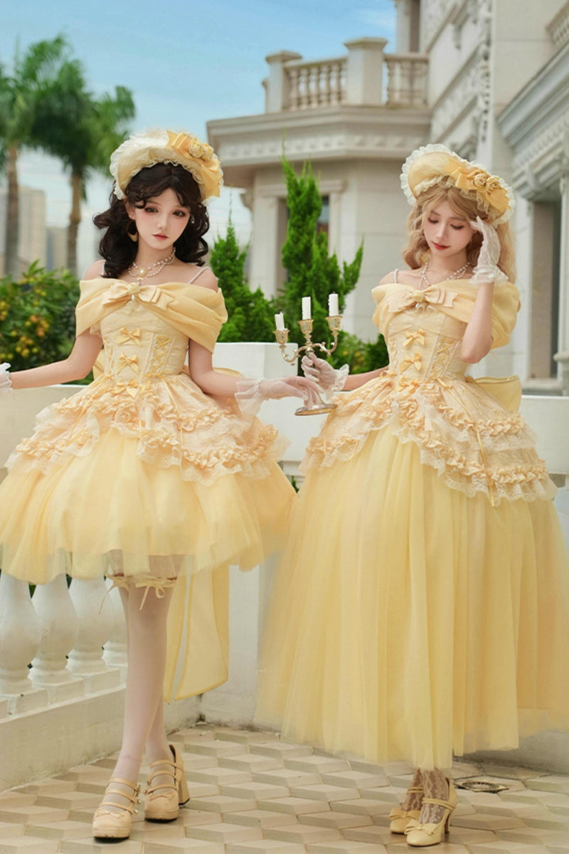 Flower Sweet Mesh Corset Lolita Set