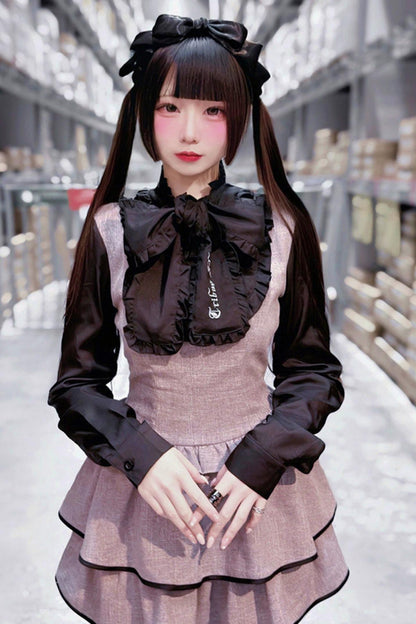 Dark Kawaii Logo Ribbon Dress