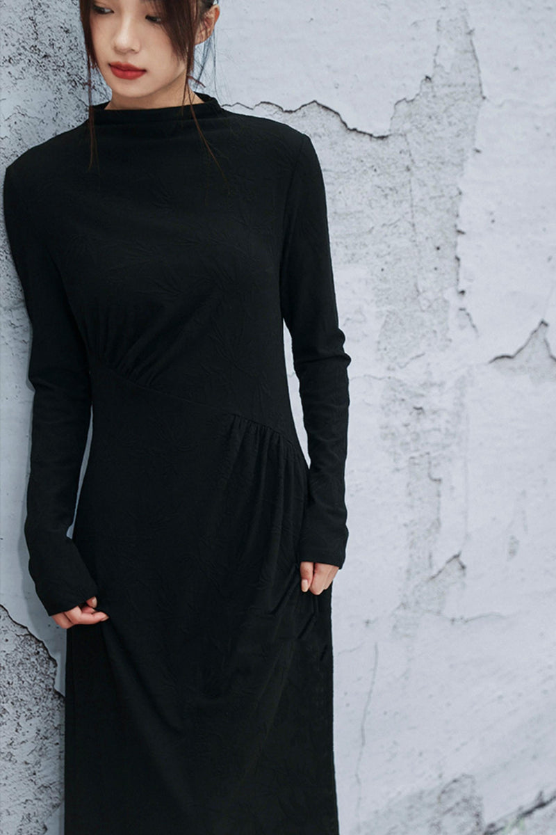 Black Knit Mode Dress