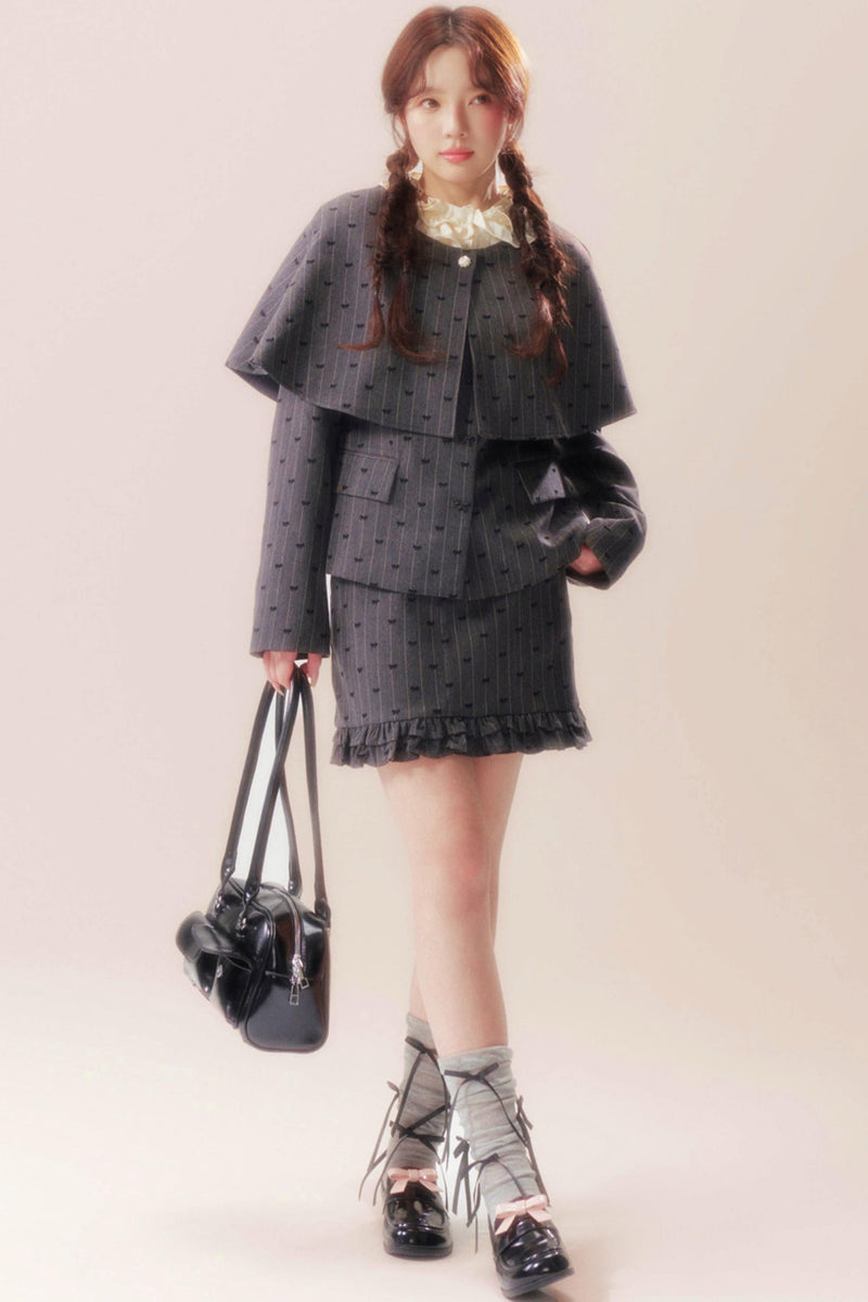 Sweet Retro Jacket + Shawl + Skirt + Knit Tops