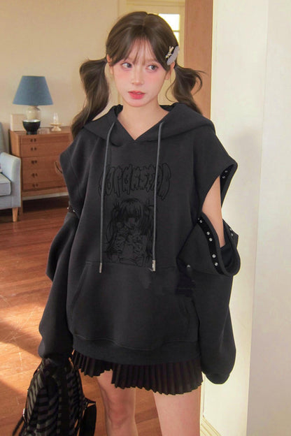 Sweet Dark Cut Hooded Top